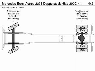 Mercedes Actros 2031 Doppelstock Hiab 200C-4 Kran Funk 2X Winde Hubbrille Airco picture 29